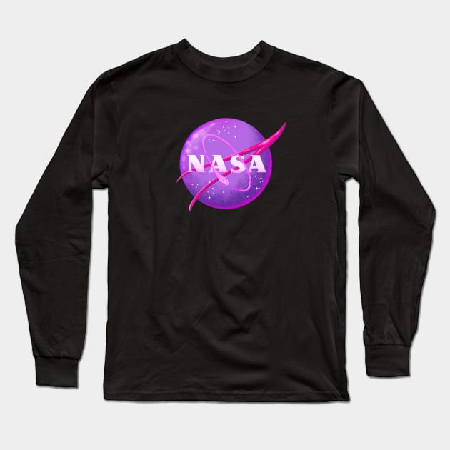 Glitter NASA Long Sleeve T-Shirt by Cute Stuff